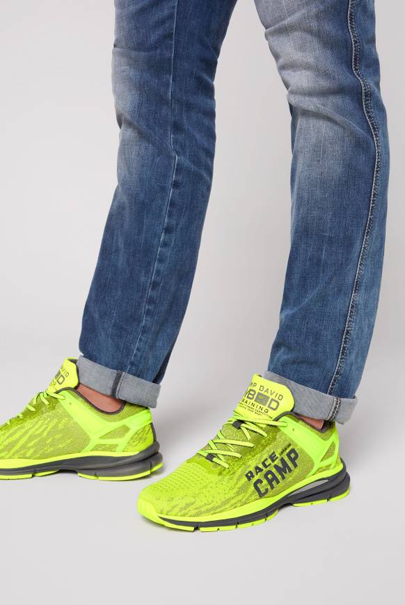 Soccx Running Sneaker mit Knit-Design und Rubber Logo neon lime Super Rabatt
