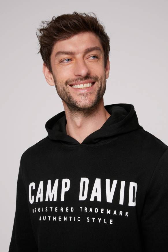 Soccx Basic Hoodie mit Logo Print black Outlet