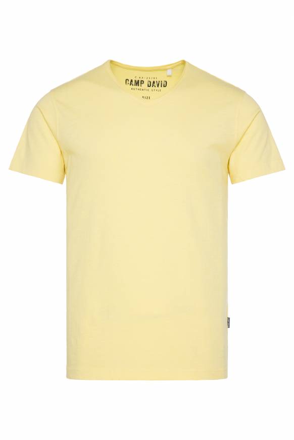 Soccx Basic T-Shirt V-Neck mit Used-Kante sun Angebote