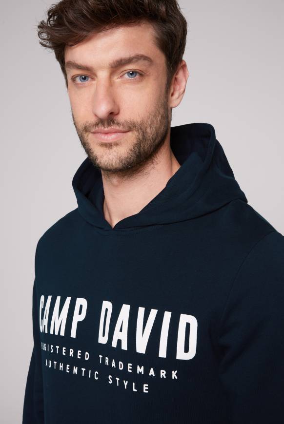 Soccx Basic Hoodie mit Logo Print blue navy Hotsell