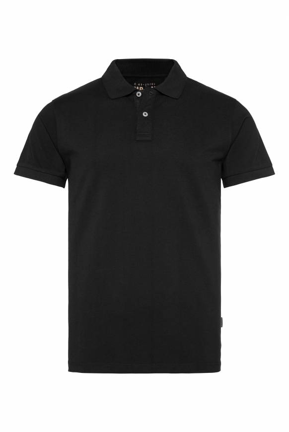 Soccx Basic Pikee-Polo mit Trikotkragen black im Angebot