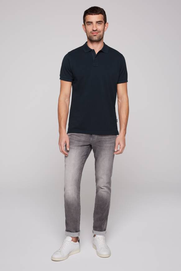 Soccx Basic Pikee-Polo mit Trikotkragen blue navy Günstiger Verkauf