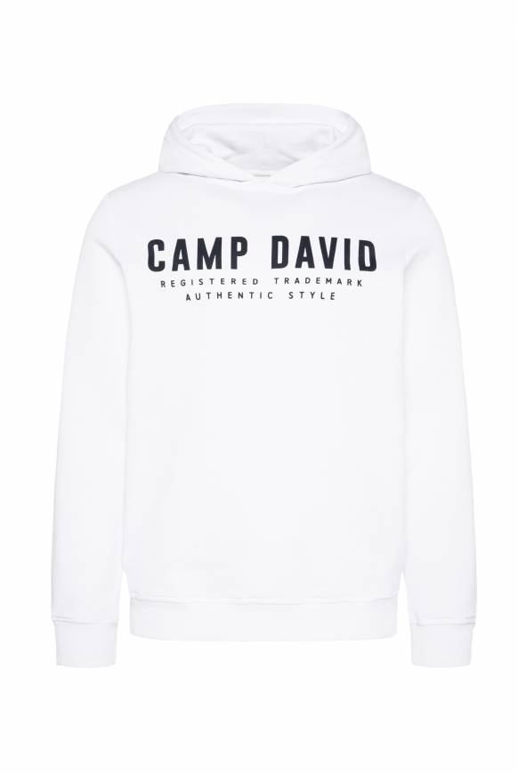 Soccx Basic Hoodie mit Logo Print opticwhite Fabrikverkauf