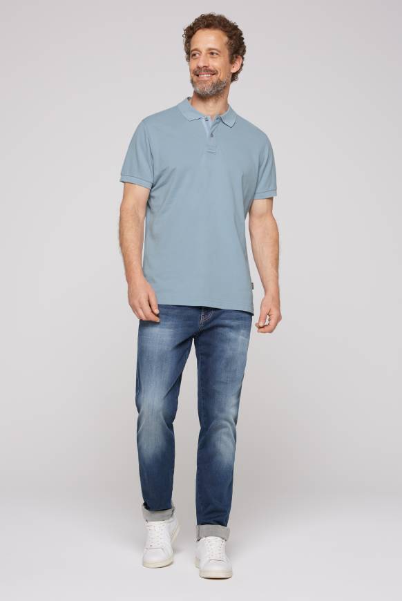 Soccx Basic Pikee-Polo mit Trikotkragen new blue Meist gekauft