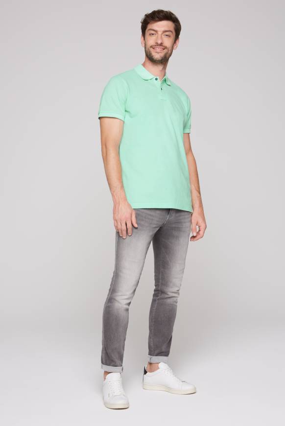 Soccx Basic Pikee-Polo mit Trikotkragen sun aqua Kostenloser Versand