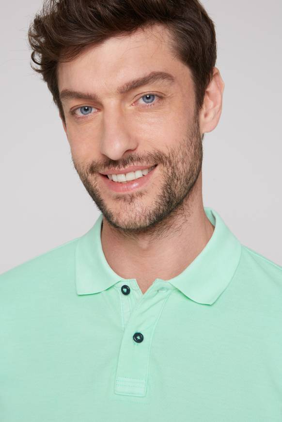 Soccx Basic Pikee-Polo mit Trikotkragen sun aqua Kostenloser Versand