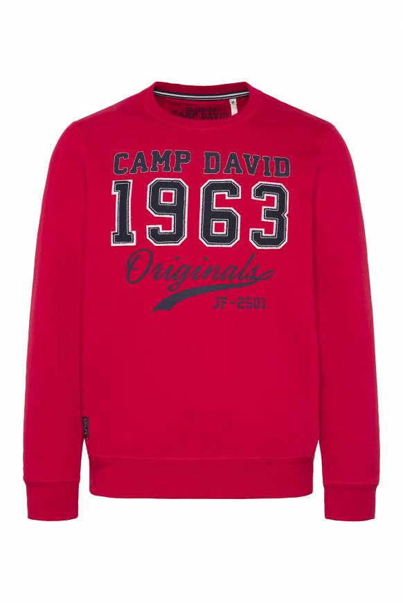 Soccx Sweatshirt mit Artwork im Retro-Style royal red Rabatt