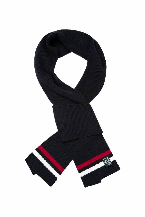 Soccx Rippstrickschal mit Streifen-Details blue navy Blitzangebot