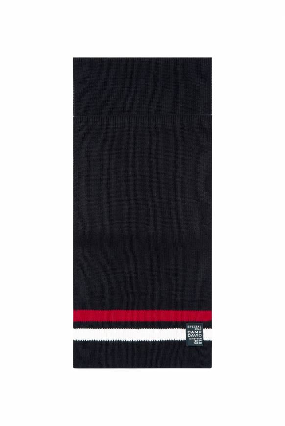 Soccx Rippstrickschal mit Streifen-Details blue navy Blitzangebot