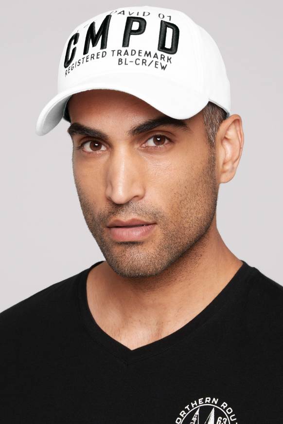Soccx Base Cap mit 3D-Stickerei opticwhite Kostenloser Versand international