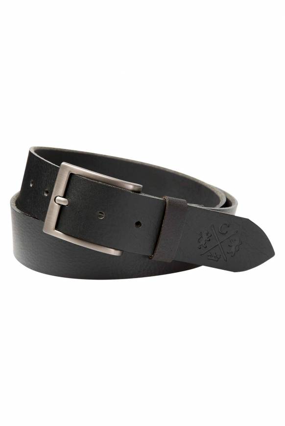 Soccx Ledergürtel mit matter Dornschließe black Outlet