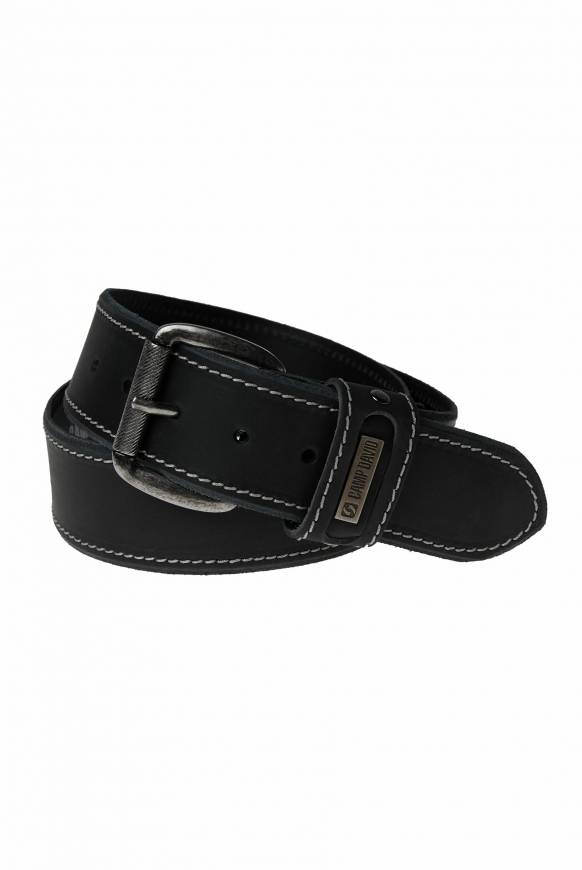 Soccx Ledergürtel black im Angebot
