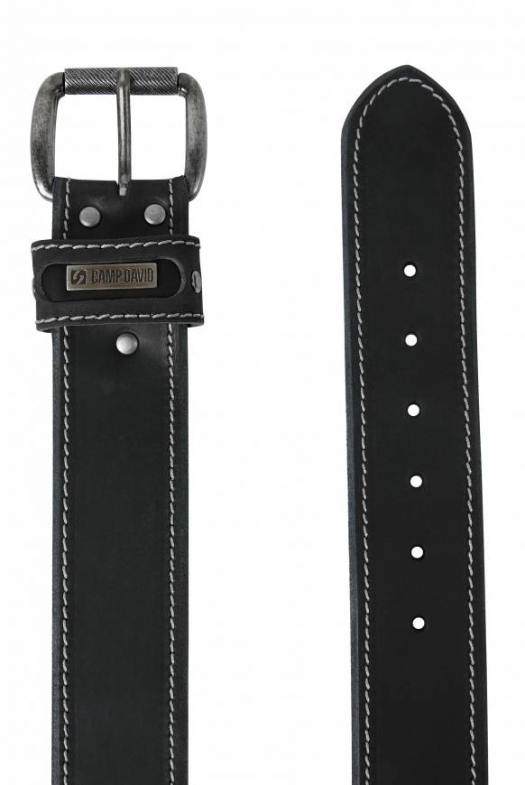 Soccx Ledergürtel black im Angebot