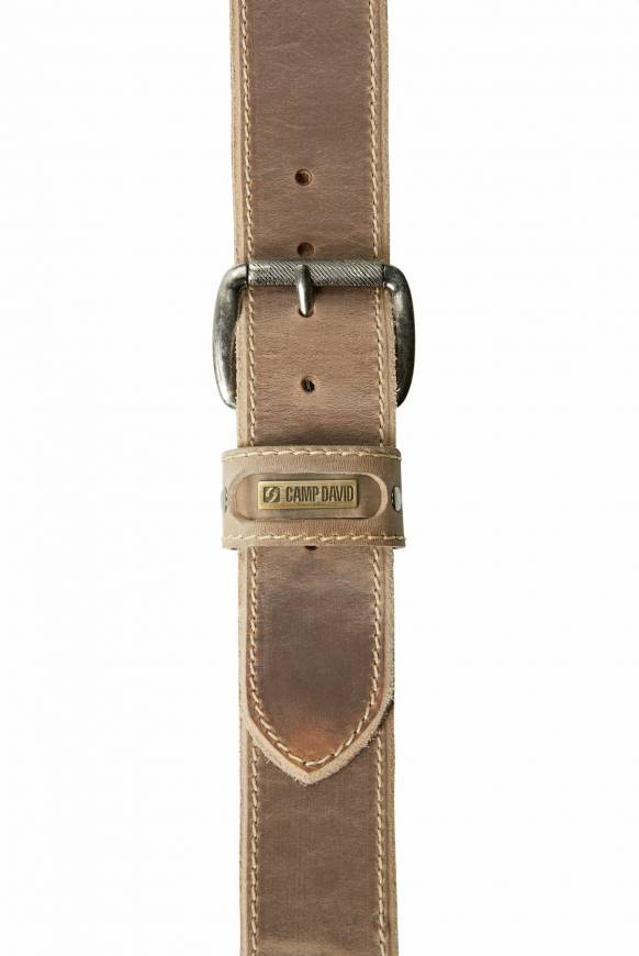 Soccx Ledergürtel beige Schlussverkauf