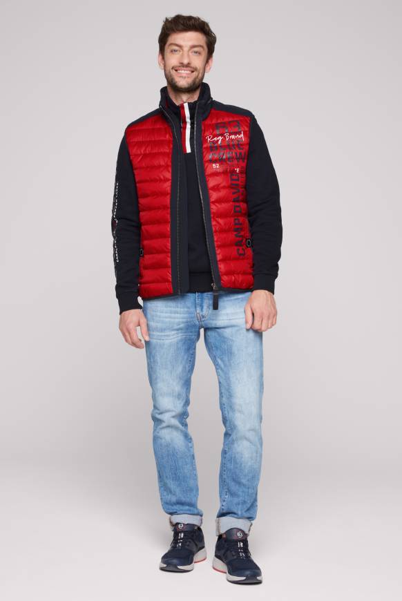 Soccx Leichte Steppweste mit Softshell-Details royal red 4XL Versandkostenfrei