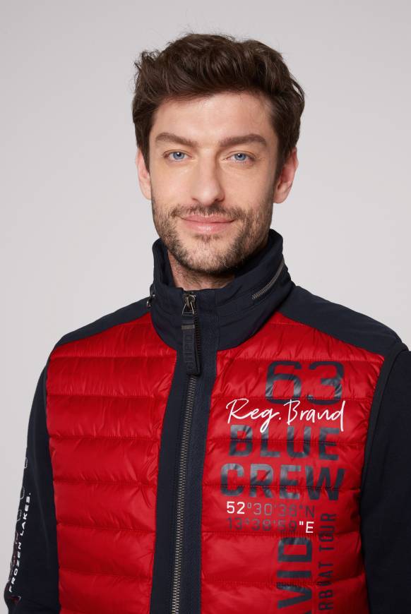 Soccx Leichte Steppweste mit Softshell-Details royal red 4XL Versandkostenfrei