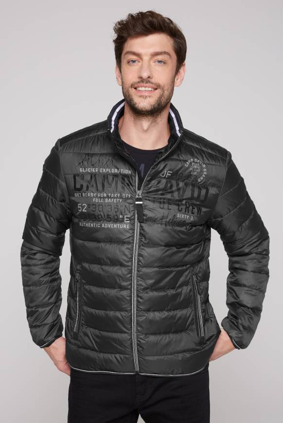 Soccx Leichte Steppjacke mit Logo Prints und Tapes dark anthra 4XL Großer Ausverkauf