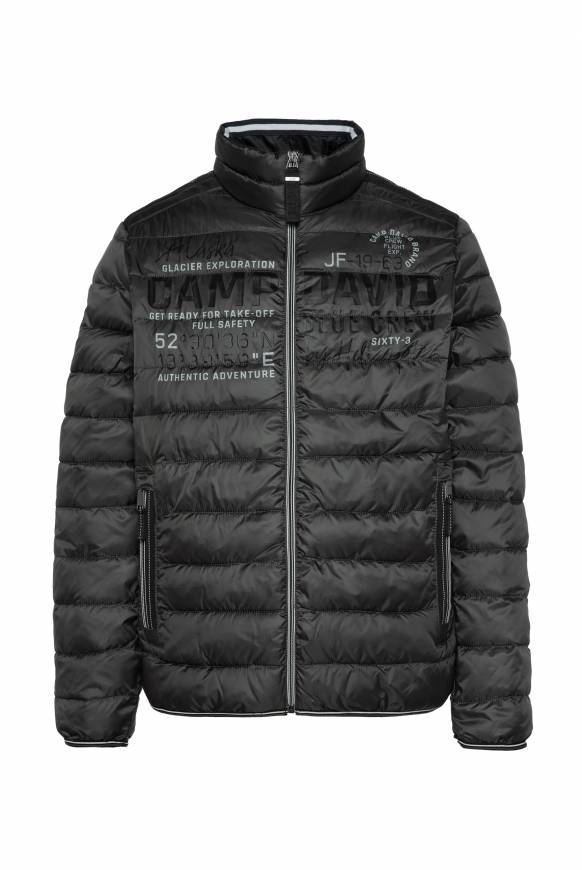 Soccx Leichte Steppjacke mit Logo Prints und Tapes dark anthra 4XL Großer Ausverkauf
