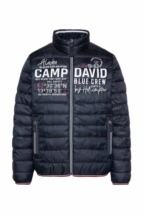 Soccx Leichte Steppjacke mit Logo Prints und Tapes blue navy 4XL Flash Sale