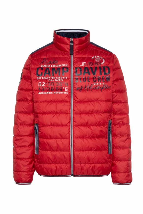 Soccx Leichte Steppjacke mit Logo Prints und Tapes royal red Begrenztes Angebot