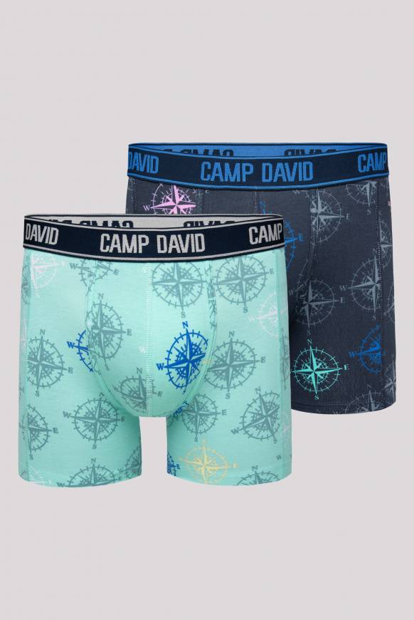 Soccx Boxershorts mit All Over Print, 2er-Pack blue navy / sun aqua Preisnachlass