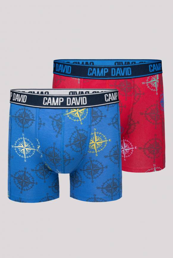 Soccx Boxershorts mit All Over Print, 2er-Pack electric blue / red Saisonschlussverkauf