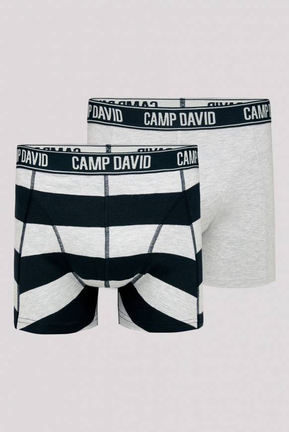 Soccx Boxershorts mit Logo-Bund, 2er-Pack greymel.uni/greymel.navy str Valentinstagsangebot