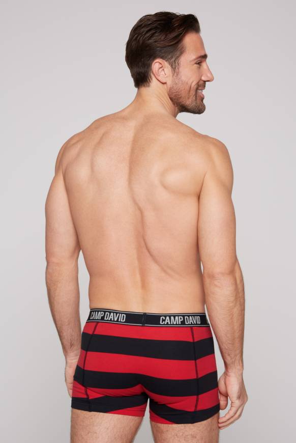 Soccx Boxershorts mit Logo-Bund, 2er-Pack navy uni / navy red stripes Jubiläumsangebot