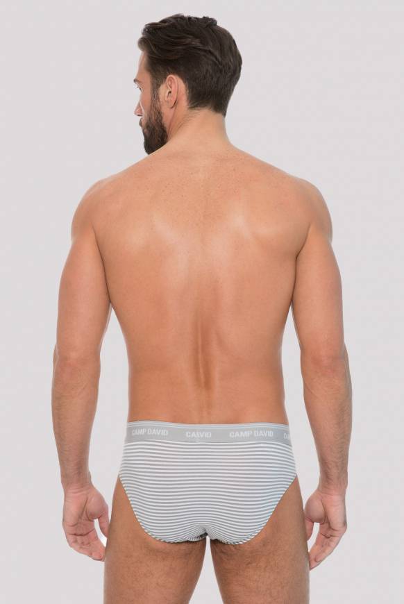 Soccx Slip mit Streifen opticwhite / grey S Neuheiten