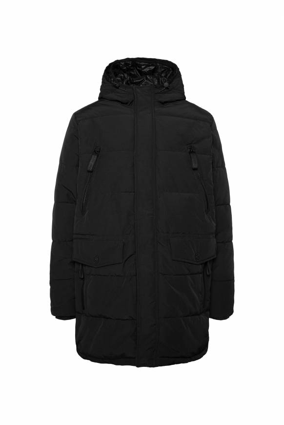 Soccx Stepp-Parka mit Kapuzen-Layering black 50% Rabatt mit kostenlosem Versand
