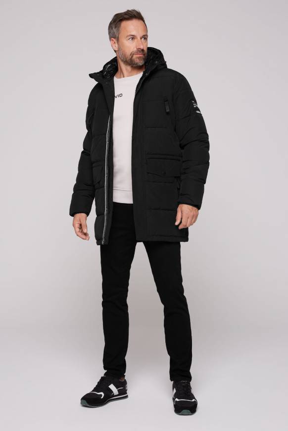 Soccx Stepp-Parka mit Kapuzen-Layering black 50% Rabatt mit kostenlosem Versand