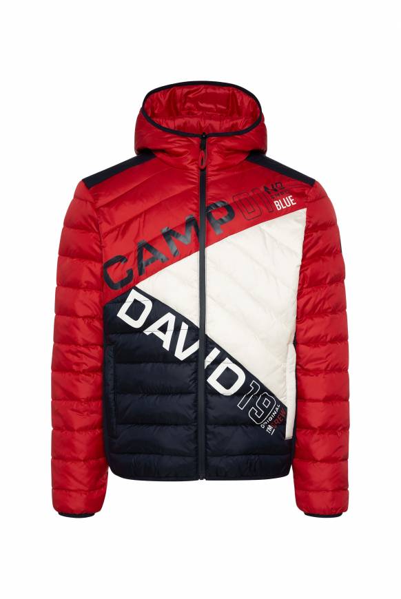 Soccx Steppjacke mit Colour-Blocking und Rücken-Print flight red Kostenloser Versand international
