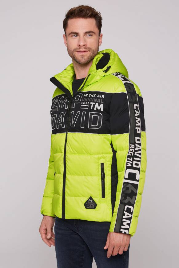 Soccx Winterjacke mit Colour-Blocking und Logo-Design neon kiwi zollfrei