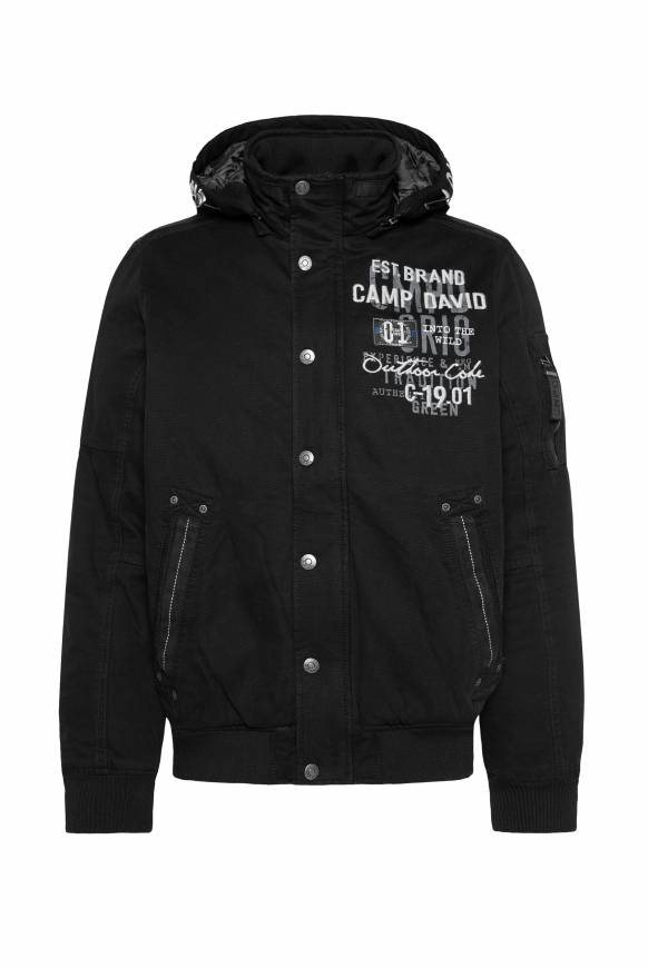 Soccx Winterblouson mit abtrennbarer Kapuze und Artworks black 2025