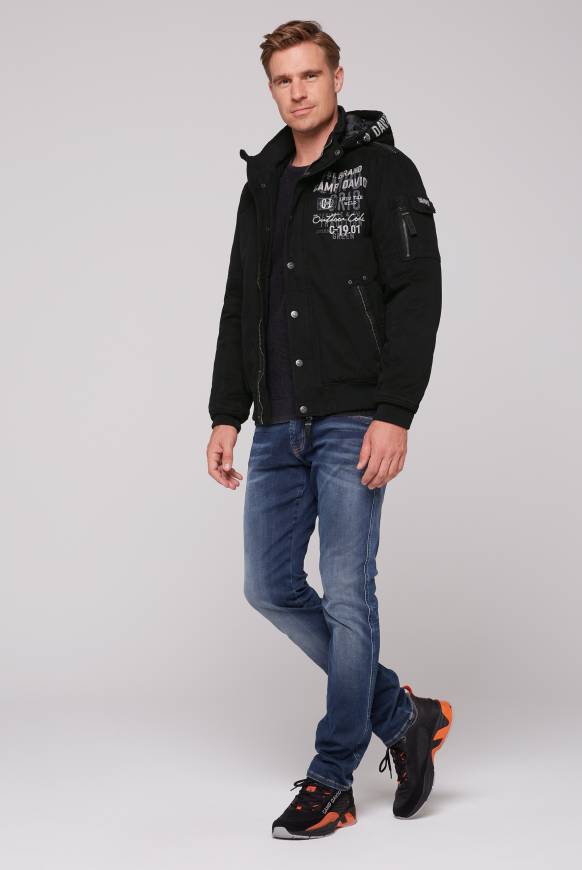Soccx Winterblouson mit abtrennbarer Kapuze und Artworks black 2025