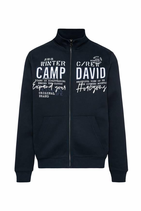 Soccx Sweatjacke mit Logo Artwork blue navy Günstiger Verkauf