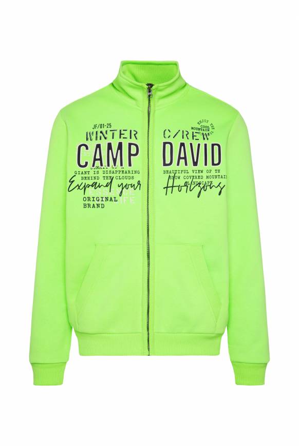 Soccx Sweatjacke mit Logo Artwork neon green Fabrikverkauf