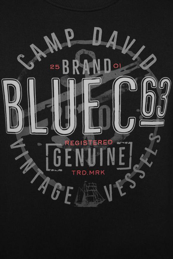 Soccx Sweatshirt mit rundem Label Print black Limitierter Zeitrabatt