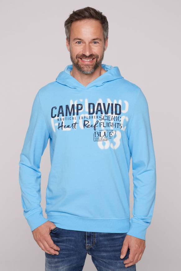 Soccx Hoodie mit Spray-Effekt-Artwork aqua Sonderangebot