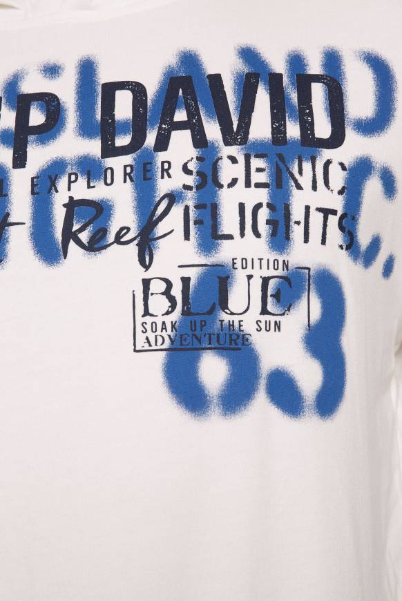 Soccx Hoodie mit Spray-Effekt-Artwork ivory Versandkostenfrei