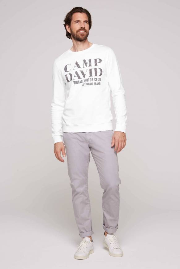 Soccx Sweatshirt mit Vintage Print opticwhite Exklusivangebot