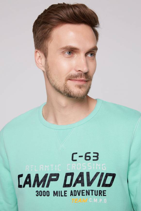 Soccx Sweatshirt Dip Dye mit Puff-Print flash aqua Saisonschlussverkauf
