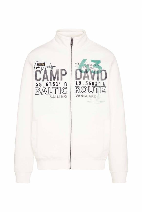Soccx Sweatjacke mit Logo Print und Stickereien ivory Cyber Monday