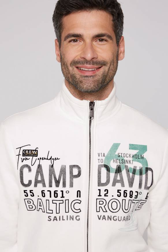 Soccx Sweatjacke mit Logo Print und Stickereien ivory Cyber Monday