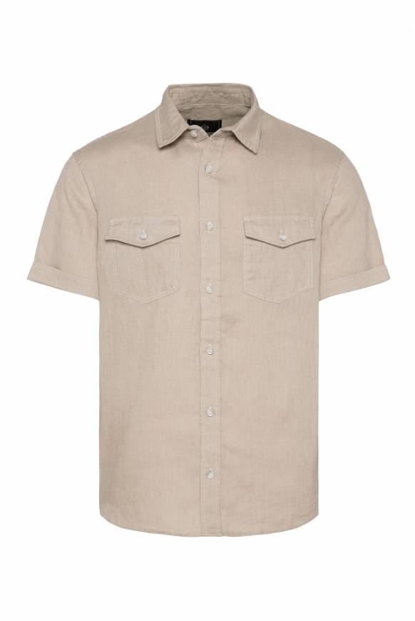 Soccx Leinenhemd mit Klappentaschen cappuccino S Online Outlet