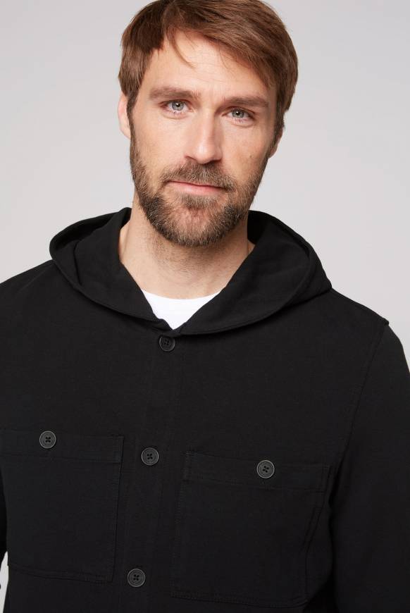 Soccx Overshirt mit Kapuze und Brusttaschen black Zeitlich begrenztes Angebot