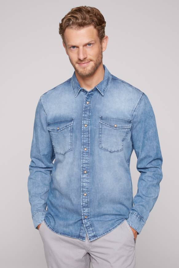 Soccx Hemd aus Denim Regular Fit light blue bleached Bestseller