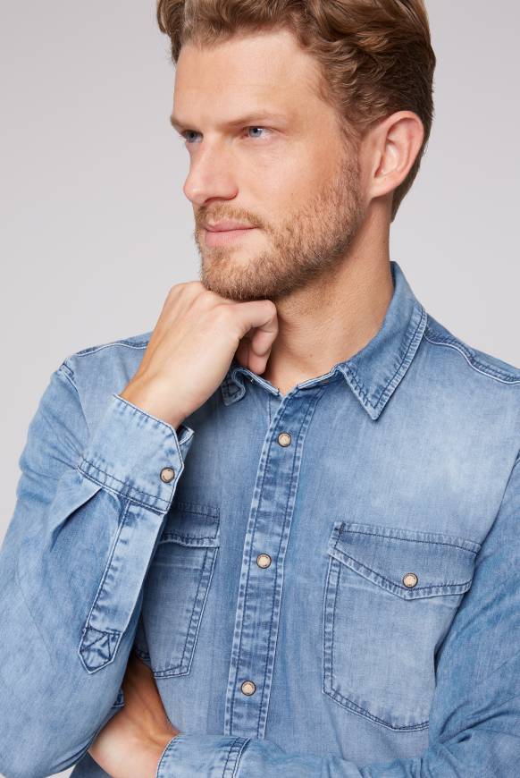 Soccx Hemd aus Denim Regular Fit light blue bleached Bestseller