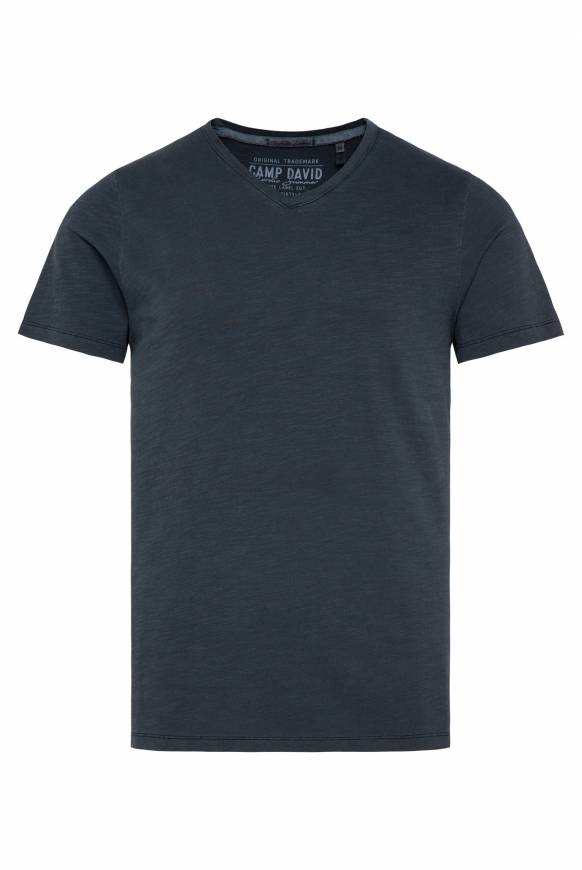 Soccx Basic T-Shirt mit V-Ausschnitt absolute blue Riesige Ersparnisse