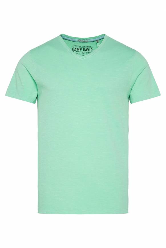 Soccx Basic T-Shirt mit V-Ausschnitt nordic green S VIP-Rabatte